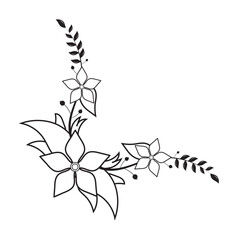 Clipart flower corner design eps,vector file
