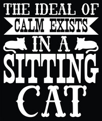 the ideal of calm exists in a sitting cat