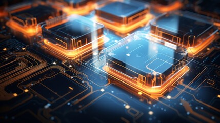 Futuristic abstract: dynamic 3d illustration of modern technology background design concept for digital innovation and creativity