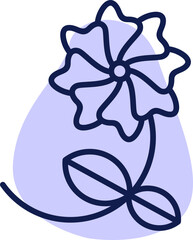 Flower Line Icon Pastel Color