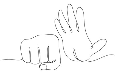 Fist. Palm. One line