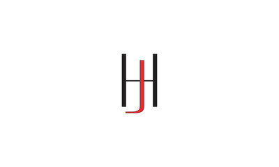 HJ, JH , J , H , Abstract Letters Logo Monogram	