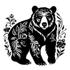 Bear clipart, valentine day, valentine clipart, cute bear svg, animal svg, animal eps, animal clipart, jungle png, tiger, animal, vector, tattoo, head, cat, wild, illustration, mammal, bear, logo, des