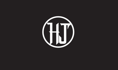 HJ, JH , J , H , Abstract Letters Logo Monogram