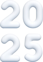 3d White 2024 New Year