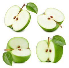 Green apple slice Clipping Path