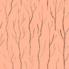 Peachy color, doodle, seamless pattern, illustration, wallpaper, background texture