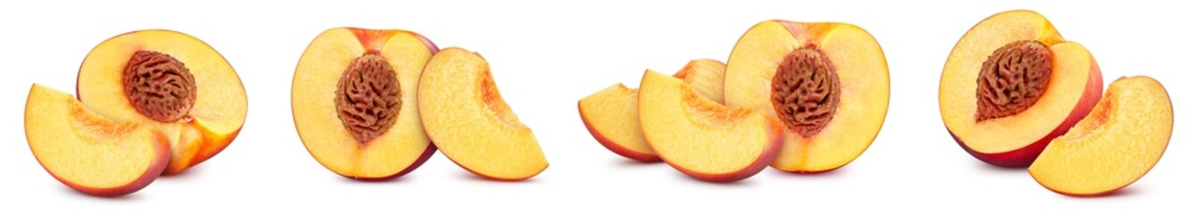 Fresh organic peach isolated