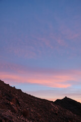 sunset in the mountains