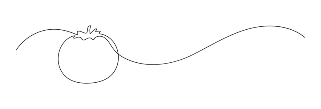 recommend clip art: Tomato. Continuous line drawing. Vegetable frame border doodle. 