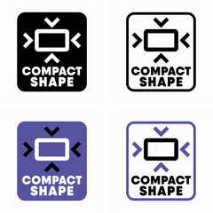 Compact Shape vector information sign