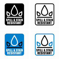 Spill and Stain Resistant vector information sign