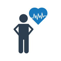 Patient heartbeat icon