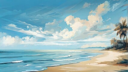 Fototapeta na wymiar beach background illustration