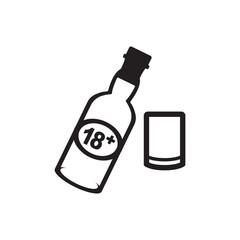 18 plus symbol icon,logo design vector illustration