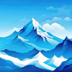 ice mountain illustration background