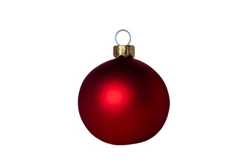 red round christmas ball isolated on white background. New Year toy