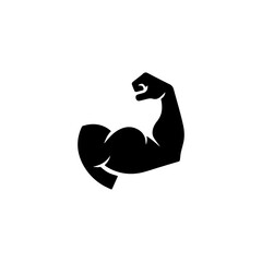 Simple Arm Power Bicep Logo Vector