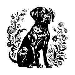 dog silhouette, dog png, dog svg, dog vector, tiger, animal, vector, head, tattoo, cat, wild, illustration, dog, lion, mammal, drawing, face, art, logo, design, black, tribal, silhouette, animals, wil