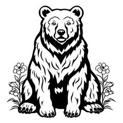 Bear clipart, valentine day, valentine clipart, cute bear svg, animal svg, animal eps, animal clipart, jungle png, tiger, animal, vector, tattoo, head, cat, wild, illustration, mammal, bear, logo, 