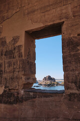 Philae temple window
