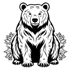 Bear clipart, valentine day, valentine clipart, cute bear svg, animal svg, animal eps, animal clipart, jungle png, tiger, animal, vector, tattoo, head, cat, wild, illustration, mammal, bear, logo, 