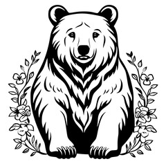 Bear clipart, valentine day, valentine clipart, cute bear svg, animal svg, animal eps, animal clipart, jungle png, tiger, animal, vector, tattoo, head, cat, wild, illustration, mammal, bear, logo, 