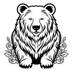 Bear clipart, valentine day, valentine clipart, cute bear svg, animal svg, animal eps, animal clipart, jungle png, tiger, animal, vector, tattoo, head, cat, wild, illustration, mammal, bear, logo, 