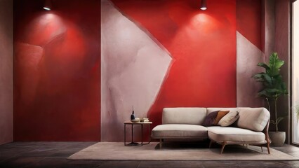 red wall texture interior background