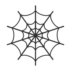spider web illustration isolated on white and transparent background. spider web minimalism flat style vector