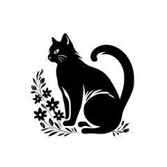 cat svg, cat floral svg, car lover svg, animal svg bundle, domestic pet svg, cat mom svg, cat bundle svg, cat mama svg, cat printable svg, flower svg, plant svg, floral svg, silhouette cat, cat, anima