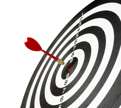 dart hitting target isolated