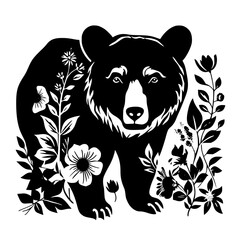 Bear clipart, valentine day, valentine clipart, cute bear svg, animal svg, animal eps, animal clipart, jungle png, tiger, animal, vector, tattoo, head, cat, wild, illustration, mammal, bear, logo, des