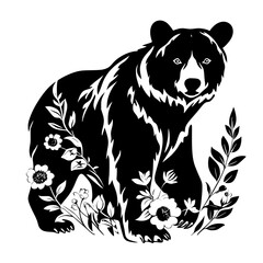 Bear clipart, valentine day, valentine clipart, cute bear svg, animal svg, animal eps, animal clipart, jungle png, tiger, animal, vector, tattoo, head, cat, wild, illustration, mammal, bear, logo, des