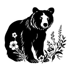 Bear clipart, valentine day, valentine clipart, cute bear svg, animal svg, animal eps, animal clipart, jungle png, tiger, animal, vector, tattoo, head, cat, wild, illustration, mammal, bear, logo, des