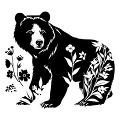 Bear clipart, valentine day, valentine clipart, cute bear svg, animal svg, animal eps, animal clipart, jungle png, tiger, animal, vector, tattoo, head, cat, wild, illustration, mammal, bear, logo, des