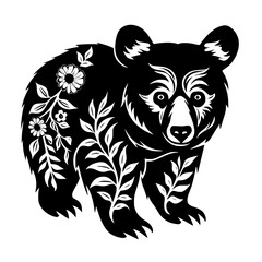 Bear clipart, valentine day, valentine clipart, cute bear svg, animal svg, animal eps, animal clipart, jungle png, tiger, animal, vector, tattoo, head, cat, wild, illustration, mammal, bear, logo, des