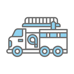 Fire truck icon vector on trendy design