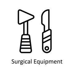 Surgical Equipment vector outline icon style illustration. EPS 10 File