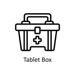 Tablet Box vector outline icon style illustration. EPS 10 File