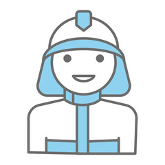 Fireman icon vector on trendy design