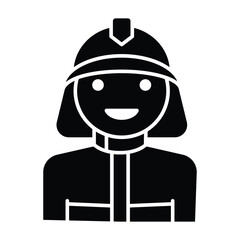 Fireman icon vector on trendy design