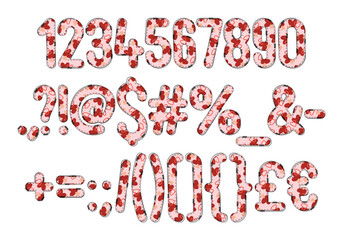 Versatile Collection of Sweet Numbers and Punctuation for Various Uses