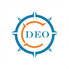 DEO letter design. DEO letter technology logo design on white background. DEO Monogram logo design for entrepreneur and business