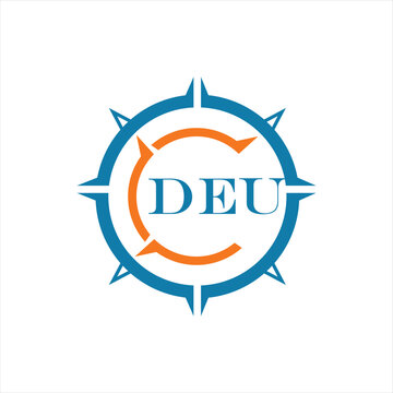 DEU letter design. DEU letter technology logo design on white background. DEU Monogram logo design for entrepreneur and business