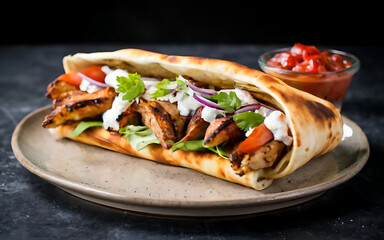 Capture the essence of Gyros in a mouthwatering food photography shot