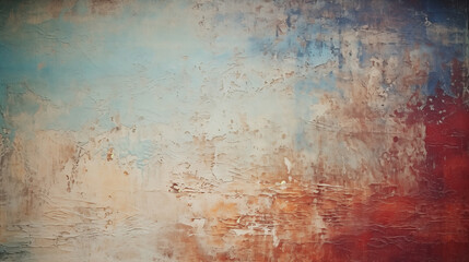Blue and red old wall texture background. AI Generative