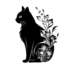 cat svg bundle, cat floral svg, car lover svg, animal svg bundle, domestic pet svg, cat mom svg, cat bundle svg, cat mama svg, cat printable svg, flower svg, plant svg, floral svg, silhouette cat, cat