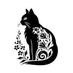 cat svg bundle, cat floral svg, car lover svg, animal svg bundle, domestic pet svg, cat mom svg, cat bundle svg, cat mama svg, cat printable svg, flower svg, plant svg, floral svg, silhouette cat, cat