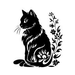 cat svg bundle, cat floral svg, car lover svg, animal svg bundle, domestic pet svg, cat mom svg, cat bundle svg, cat mama svg, cat printable svg, flower svg, plant svg, floral svg, silhouette cat, cat